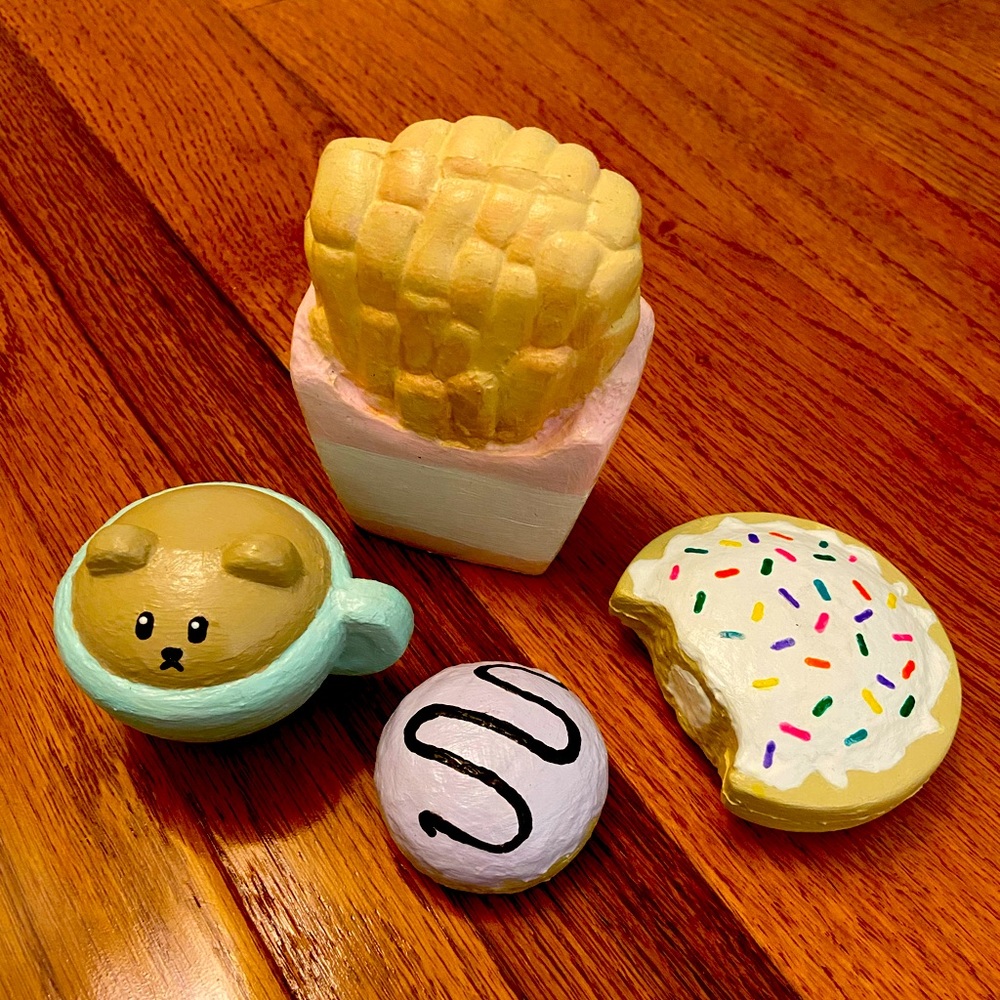 Set of 4 Handpainted Squishies